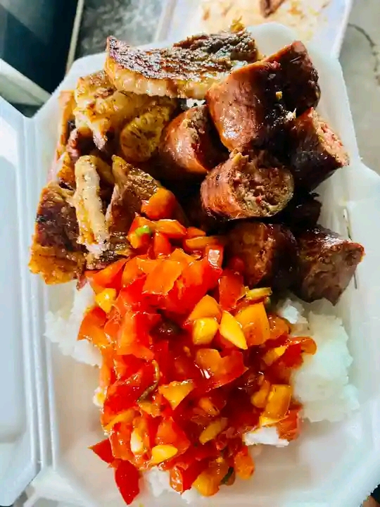 Pap, wors, beef, and shatin