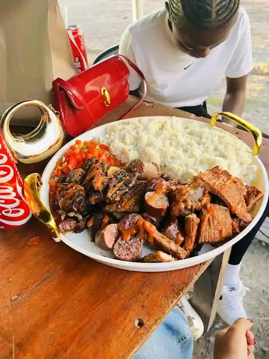 Uphuthu, beef, and wors